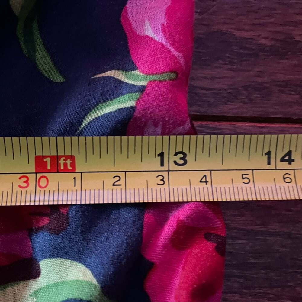 Y2K Abercrombie Fitch Floral Babydoll Mini Dress Navy Pink Size L - Picture 6 of 11
